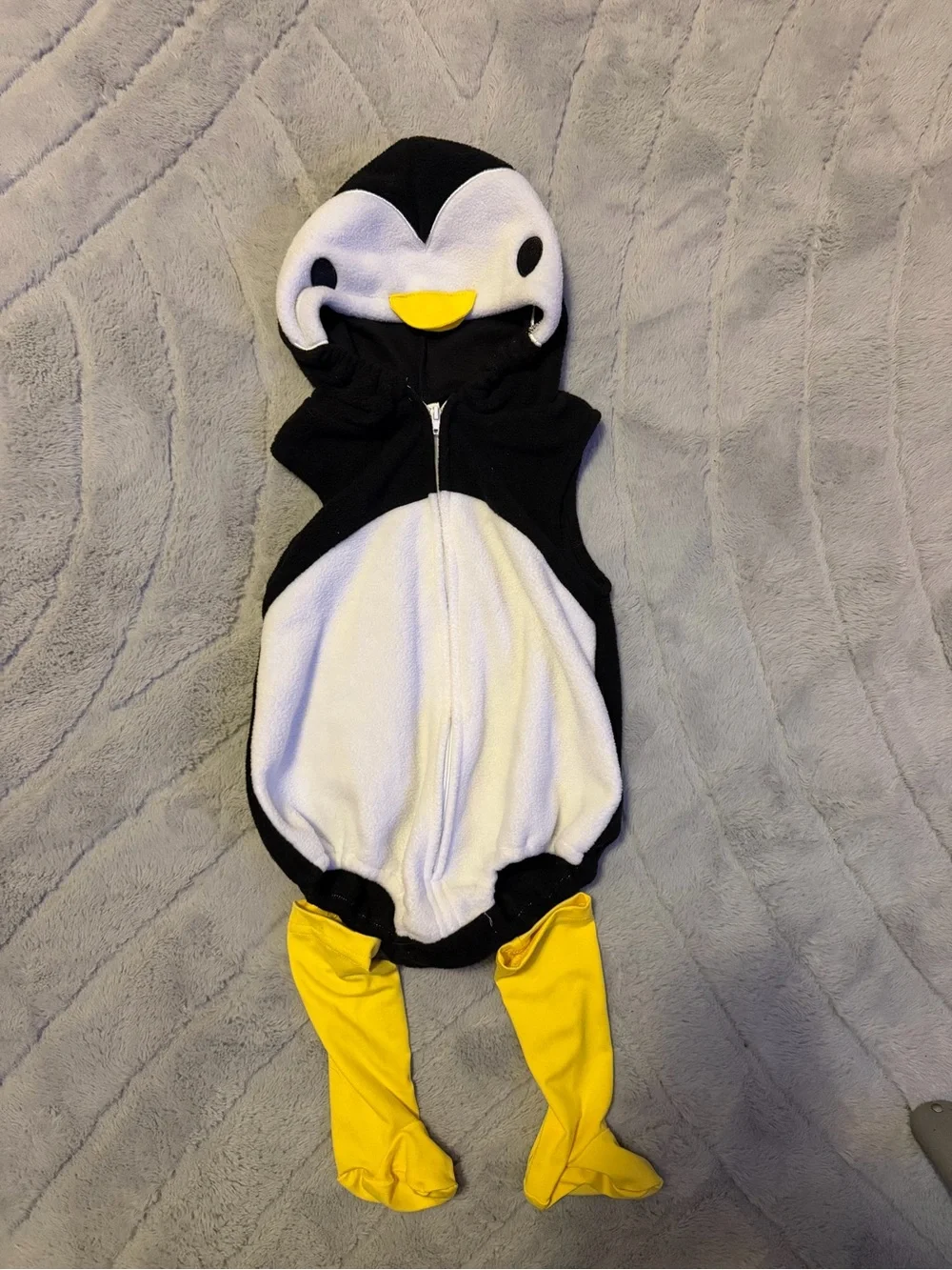 12-18 month Kids Penguin One-Piece Costume - Black, White & Yellow